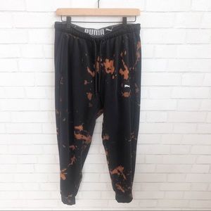 TIE DYE Puma Black Reverse Tie Dye Joggers